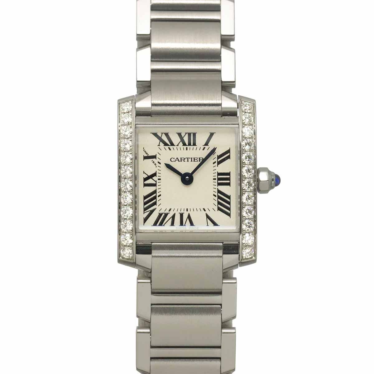 カルティエ Cartier タンクフランセーズSM W4TA0008 レディース 腕時計 ダイヤベゼル クォーツ Tank Francaise 90334750