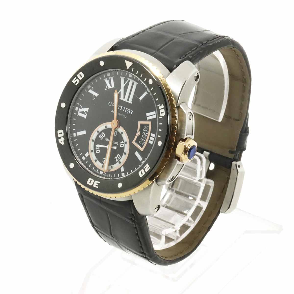 カルティエ Cartier カリブル ドゥ カルティエ ダイバー コンビ W7100055 メンズ 腕時計 K18PG 自動巻き Calibre de cartier 90335859