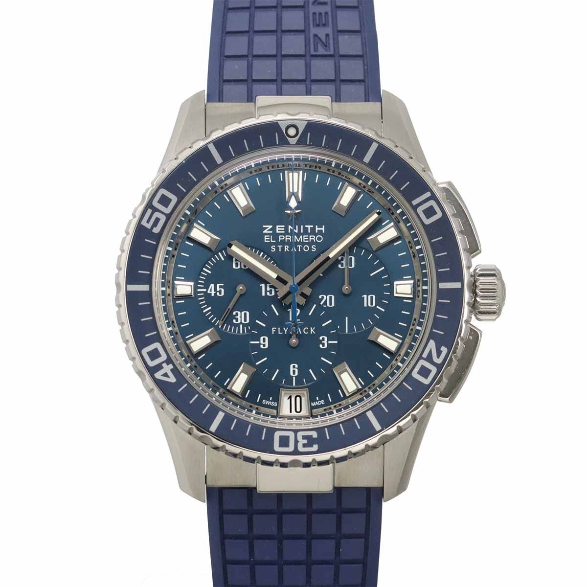 ゼニス ZENITH エルプリメロ ストラトス フライバック 03 2067 405 メンズ 腕時計 デイト ブルー 自動巻き El Primero 90335860