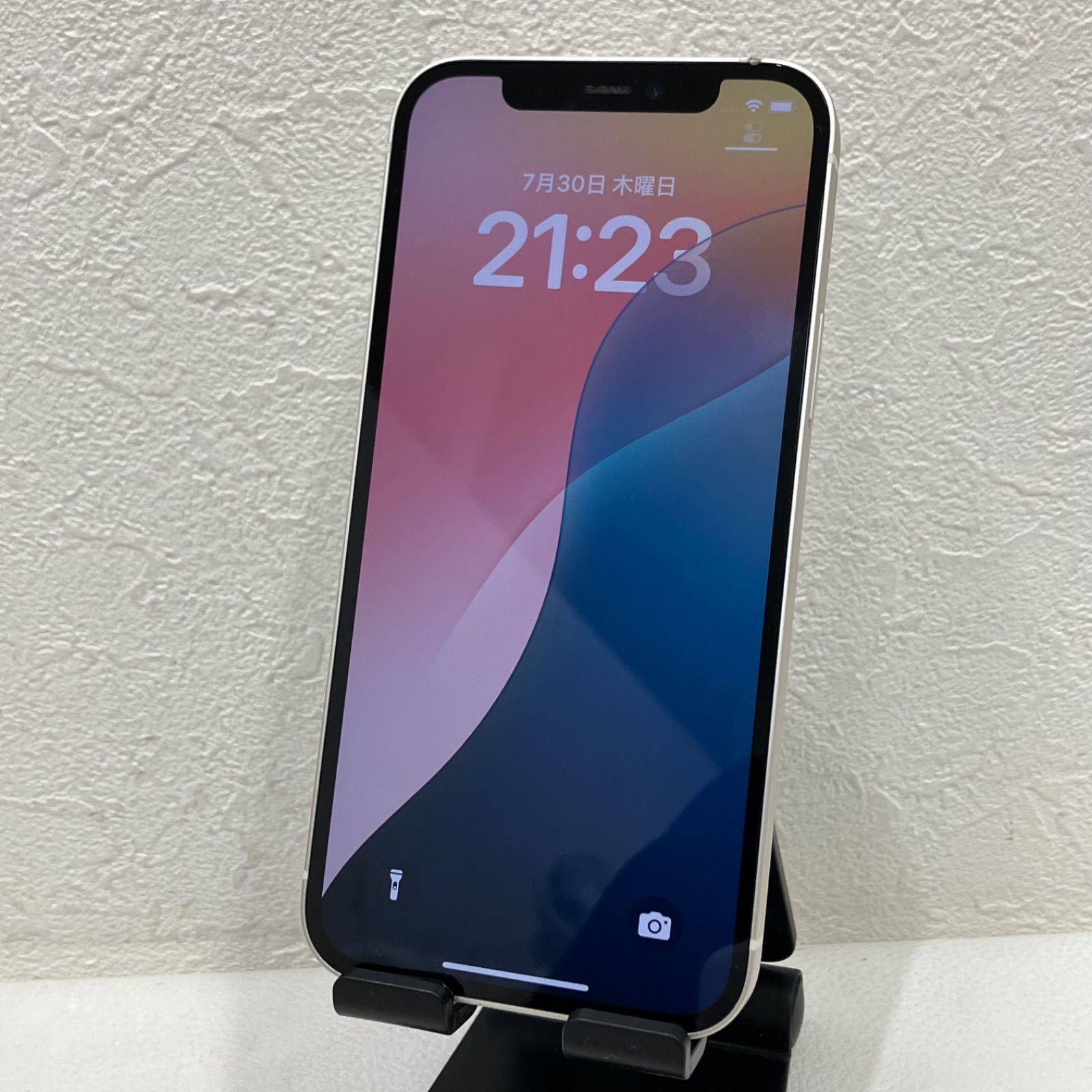D10274　Apple　iPhone12　MGHV3J/A　スマートフォン　SIMフリー　最大バッテリー74％　ホワイト　128GB 15,000円