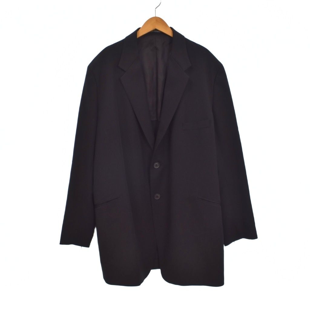 ヨウジヤマモトプールオム YOHJI YAMAMOTO POUR HOMME WOOL GABARDINE DOUBLE BUTTON JACKET ウールギャバジン ダブルボタン ジャケット 2 黒 ブラック HK-J04-100