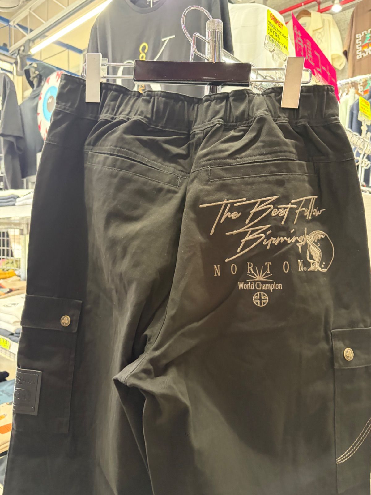 XLあり‼️Norton ノートン⚫︎パンツ　カーゴパンツ　コットンキャンバス　ブラック　M L XL
