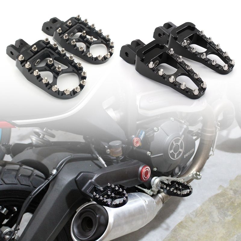 ドゥカティ スクランブラー 400/800/1100 用 フロントフットペグ ブラック/シルバー/チタン