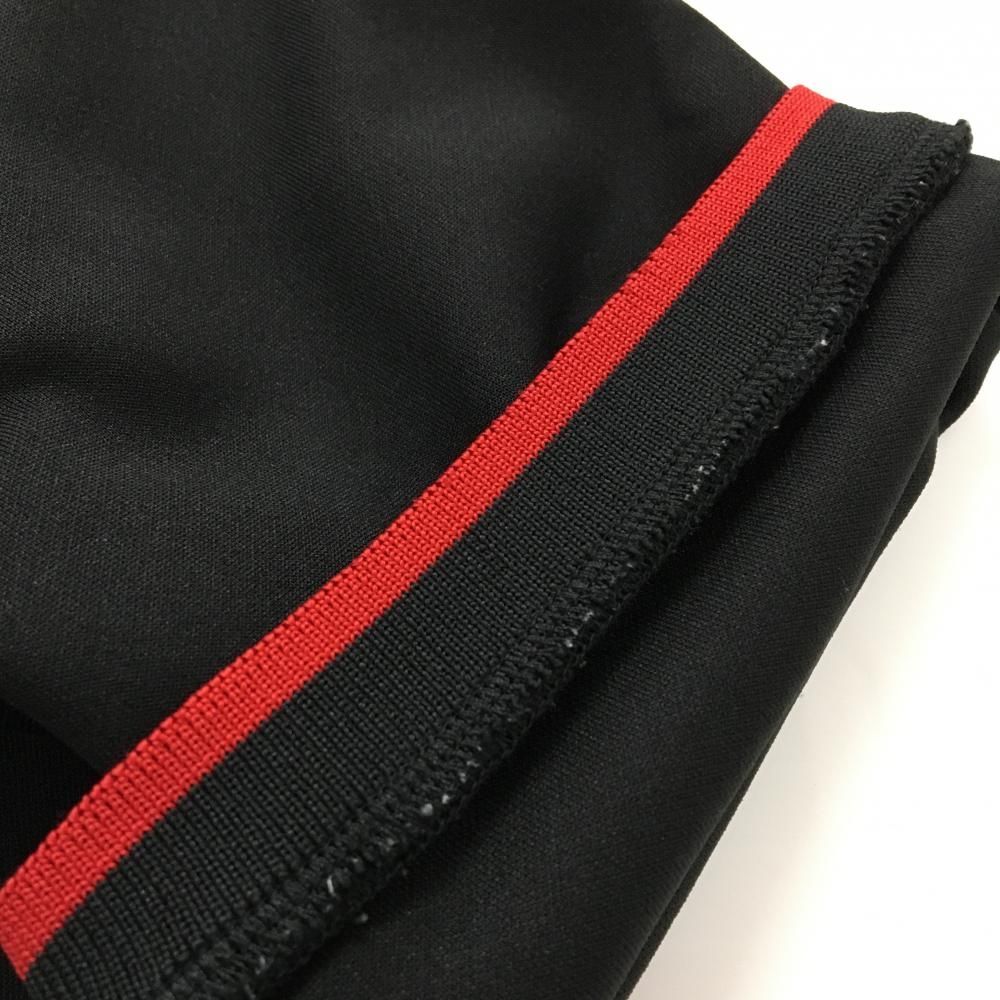 美品】レザレクション 半袖ポロシャツ 黒×レッド メンズ XL ゴルフ