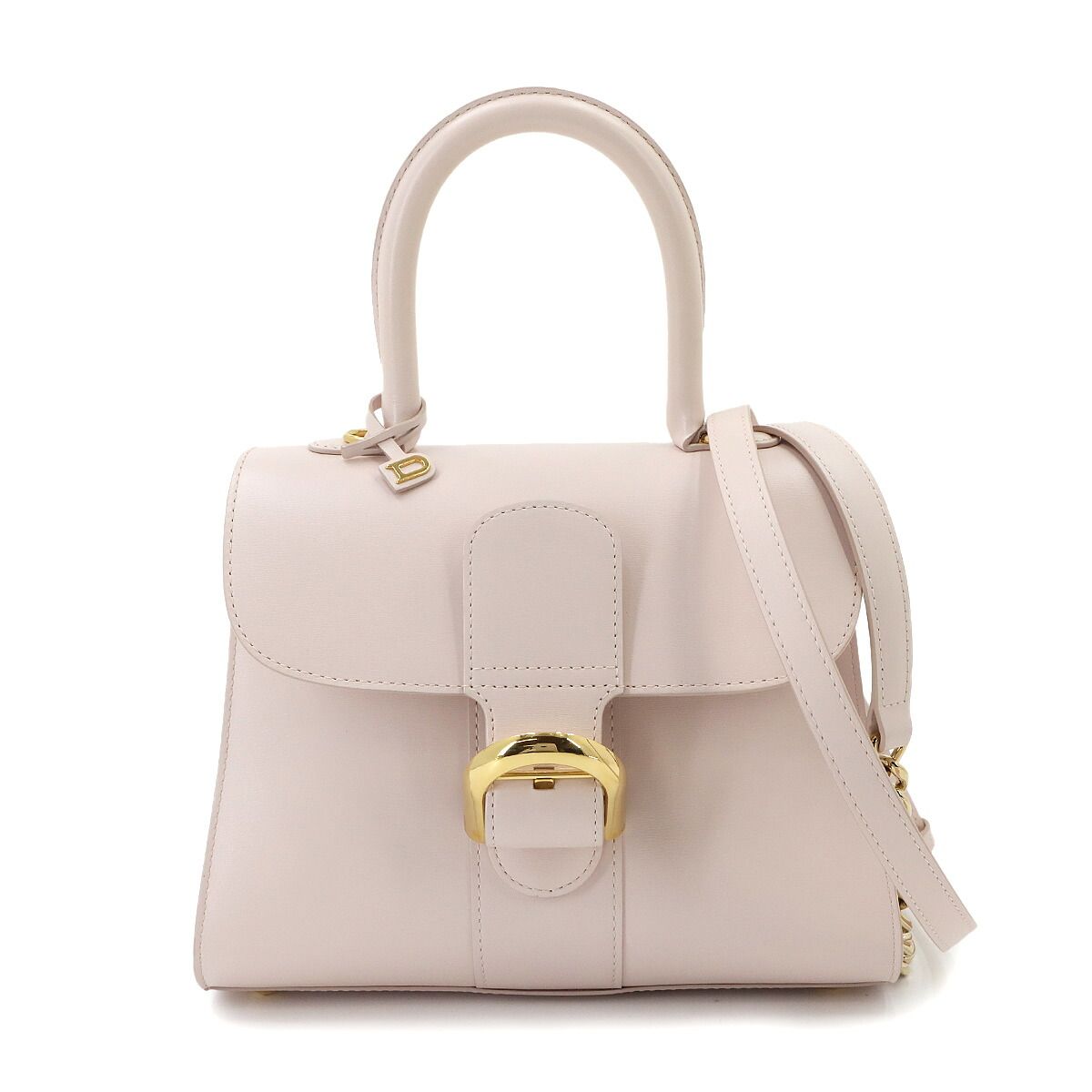 未使用 展示品 デルヴォー DELVAUX ブリヨン PM 2way ハンド ショルダー バッグ レザー ライトピンク ゴールド 金具 Brillant PM 90331043