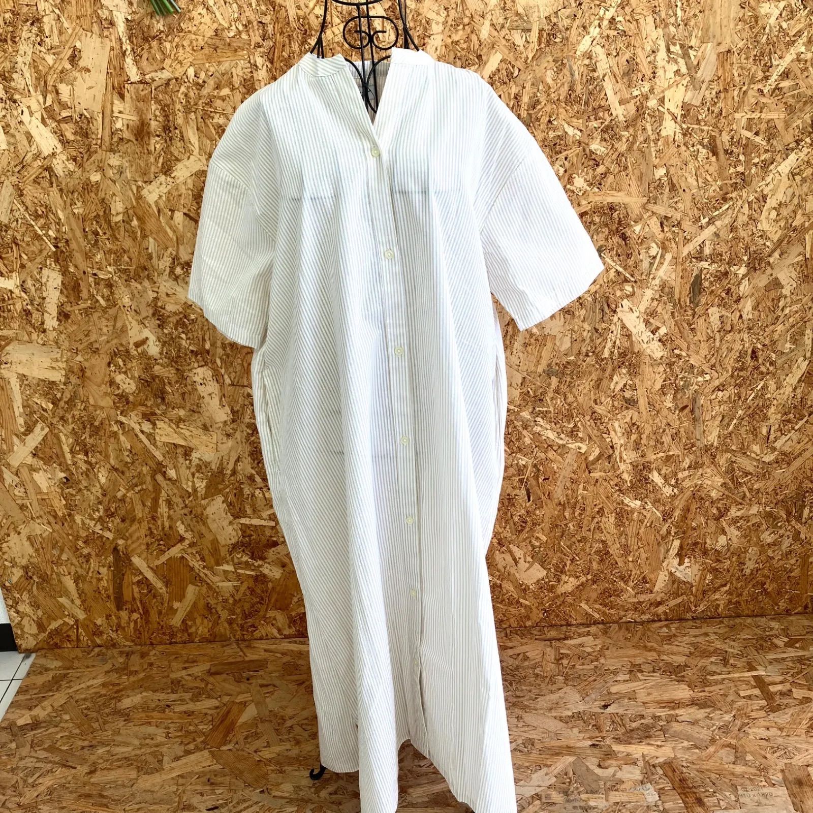 SG6835 URBAN RESEARCH DOORS シャツワンピース ベージュ、ホワイトM