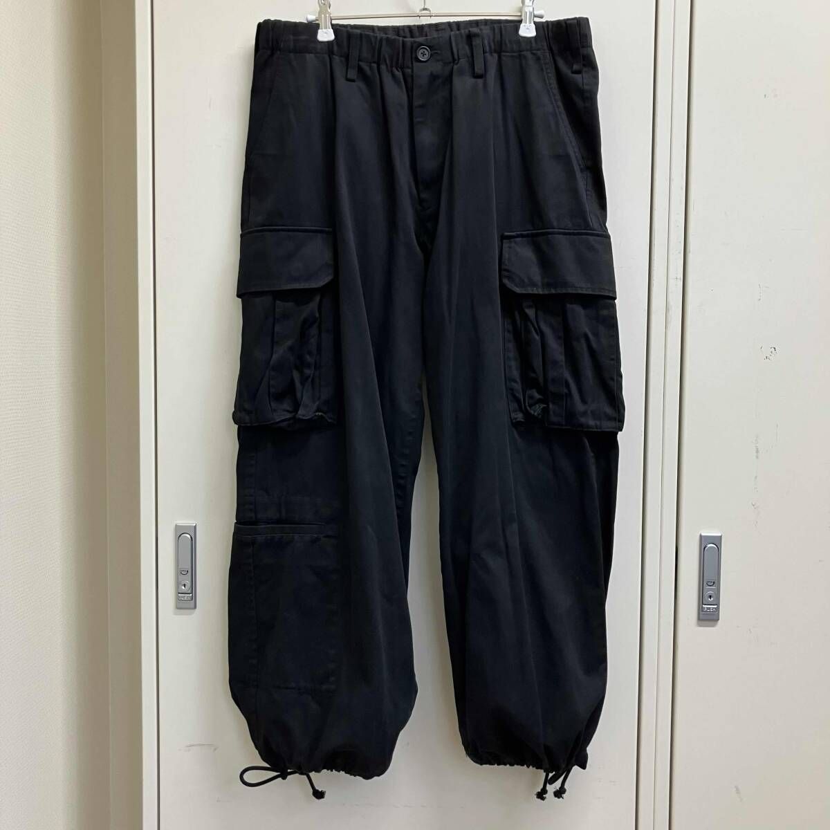24AW WILDSIDE YOHJI YAMAMOTO カーゴパンツ Cotton Chino Cargo Pants WO-P45-001 サイズ3 ブラック ワイルドサイド ヨウジヤマモト 17,693円