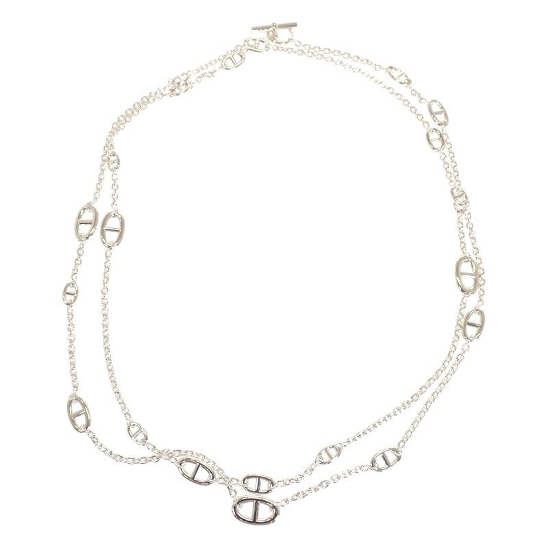 エルメス HERMES ファランドール ロングネックレス 160cm H104568B 00 シルバー925 銀 ジュエリー アクセサリー シェーヌダンクル レディース メンズ【中古】【Aランク】