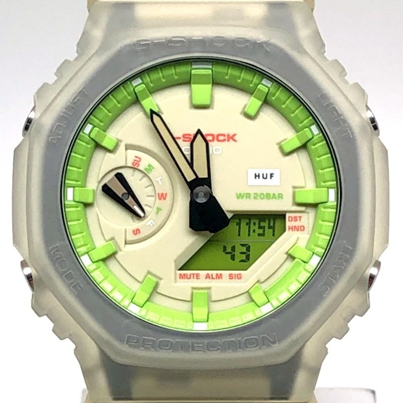 G-SHOCK ジーショック GA-2100HUF-5A ハフ 20周年記念 コラボモデル カシオーク ライムグリーン アナデジ 2022年8月発売 18,466円