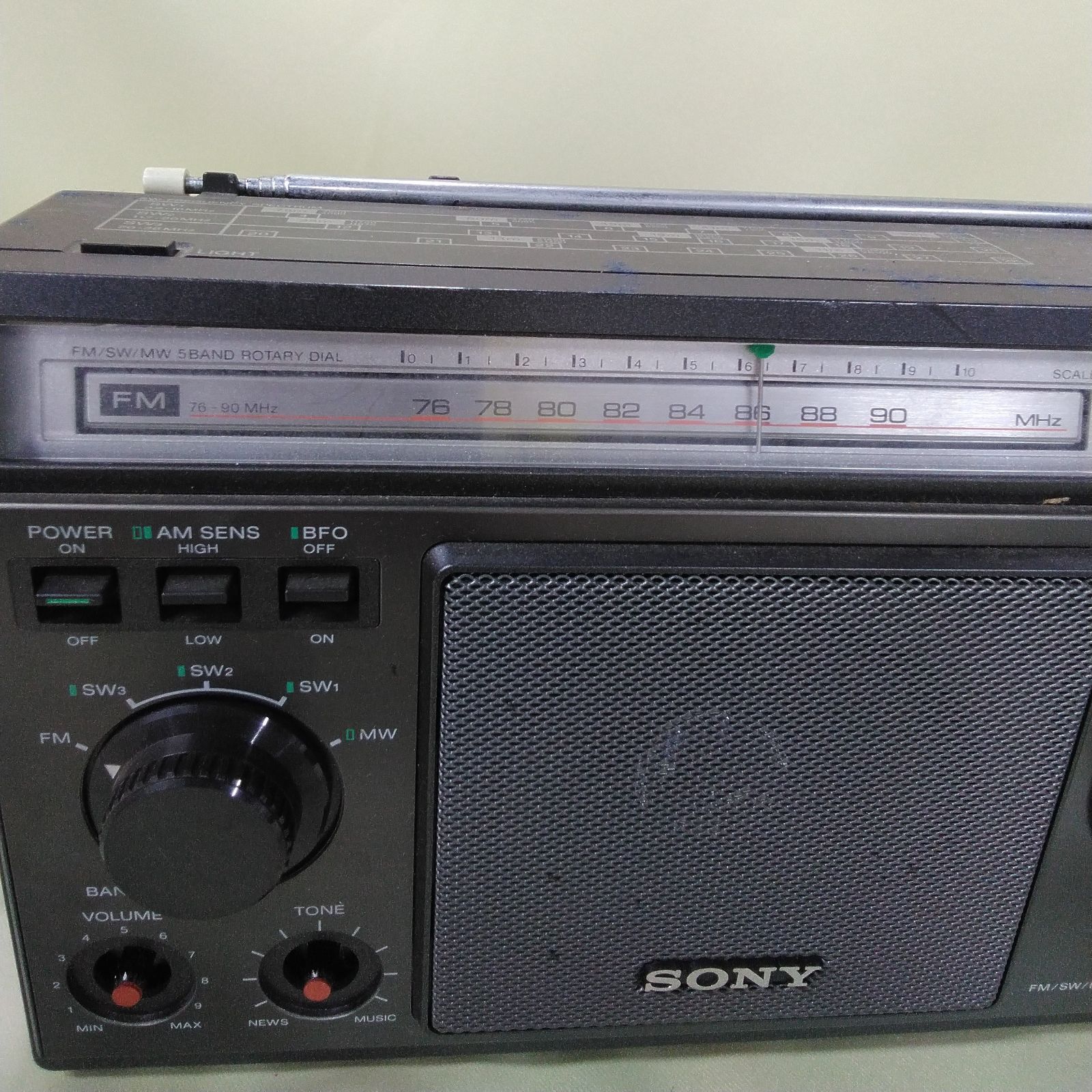 動作確認 ソニー 5バンドレシーバー ICF-6500 短波ラジオ BCL 昭和