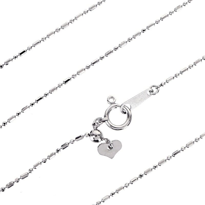 ネックレスチェーン 60.5cm ボールバーチェーン Pt850 プラチナ ショート＆ロングチェーン アジャスター付き ジュエリー アクセサリー アクトワン【中古】