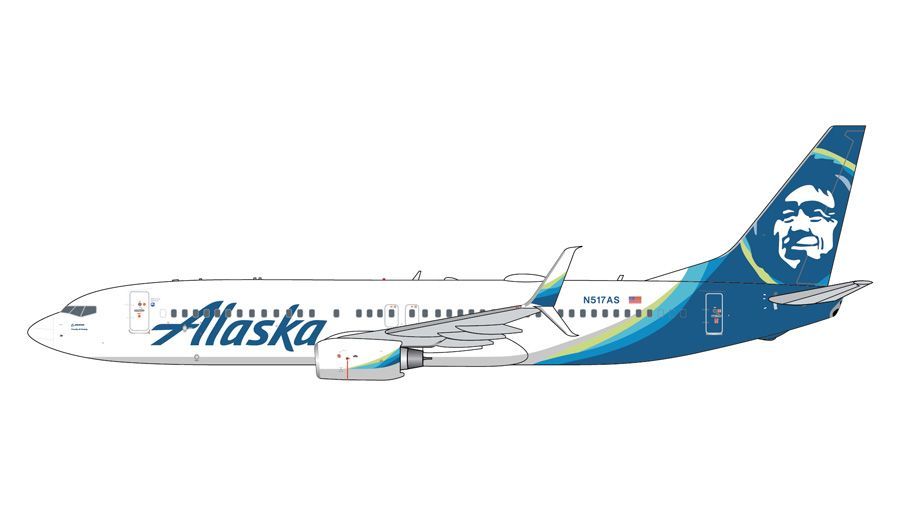 【GJASA2418】1/400 737-800 アラスカ航空 N517AS 8,250円