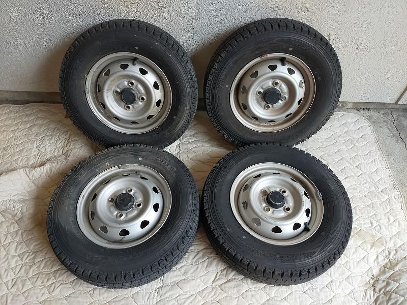 ダンロップ WINTER MAXX SV01 145R12 6PR LT スタッドレス ホイール付 4本セット