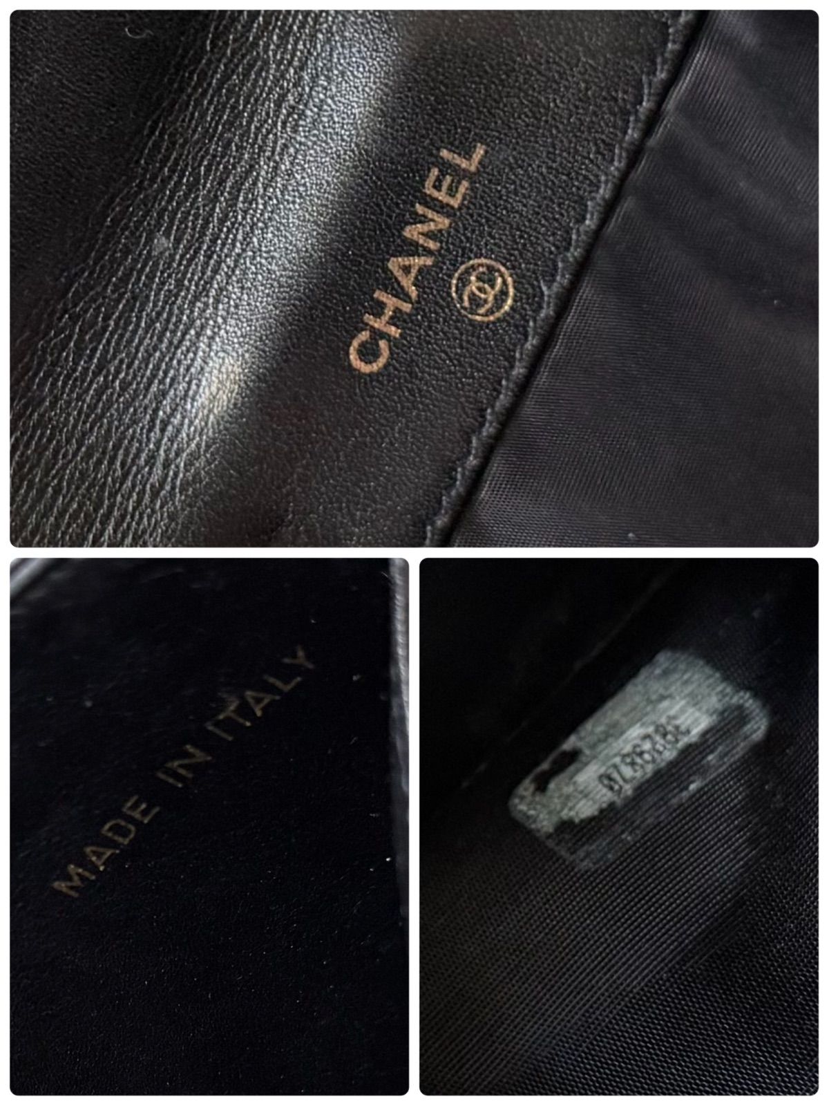 鑑定済み❣️シャネル｜キャビアスキン｜二つ折り財布｜ブラック｜ココマーク｜デカココ CHANEL シャネル デカココ Wホック キャビアスキン レザー 二つ折り