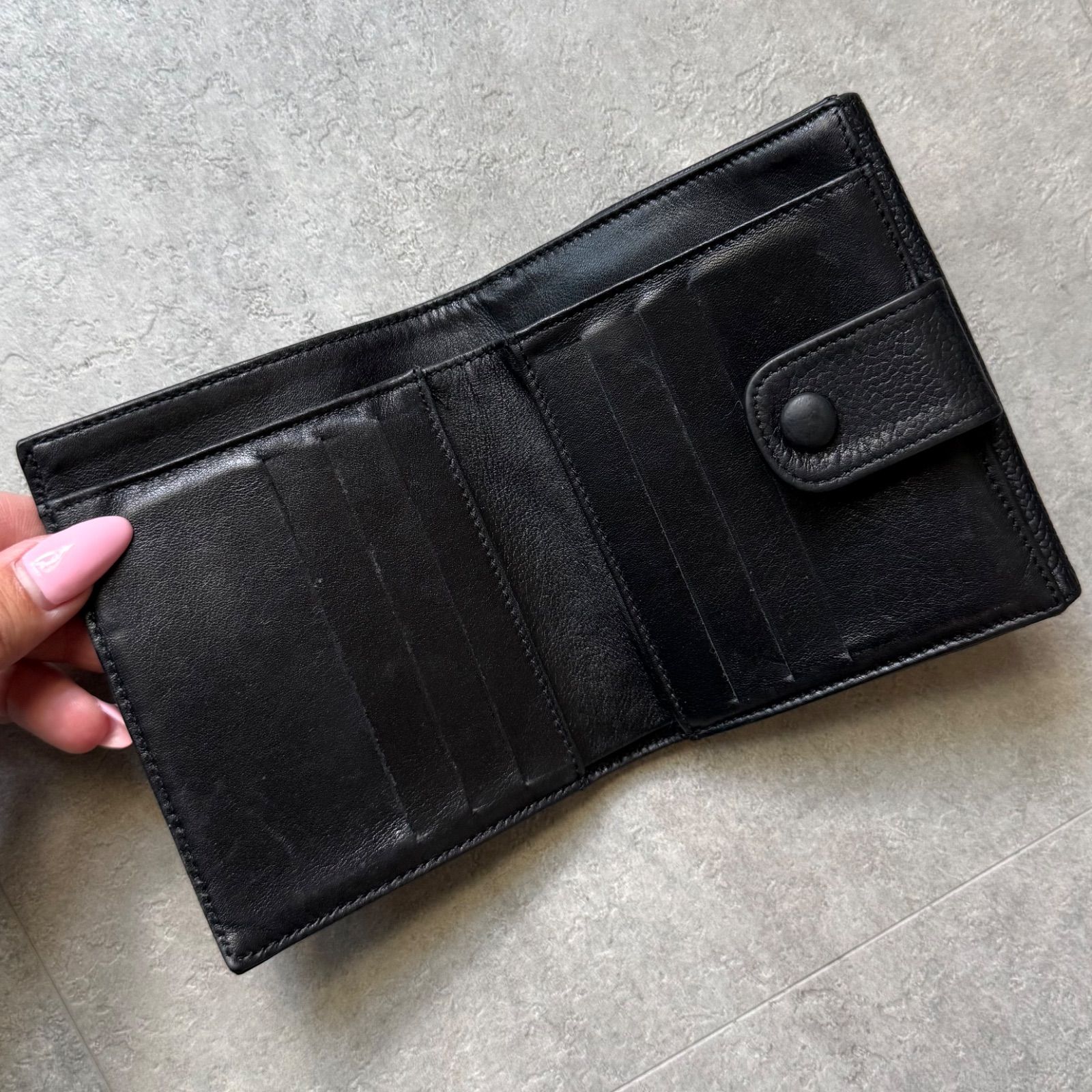 シャネル キャビアスキン デカココ 二つ折り財布 CHANEL シャネル デカココ Wホック キャビアスキン レザー 二つ折り