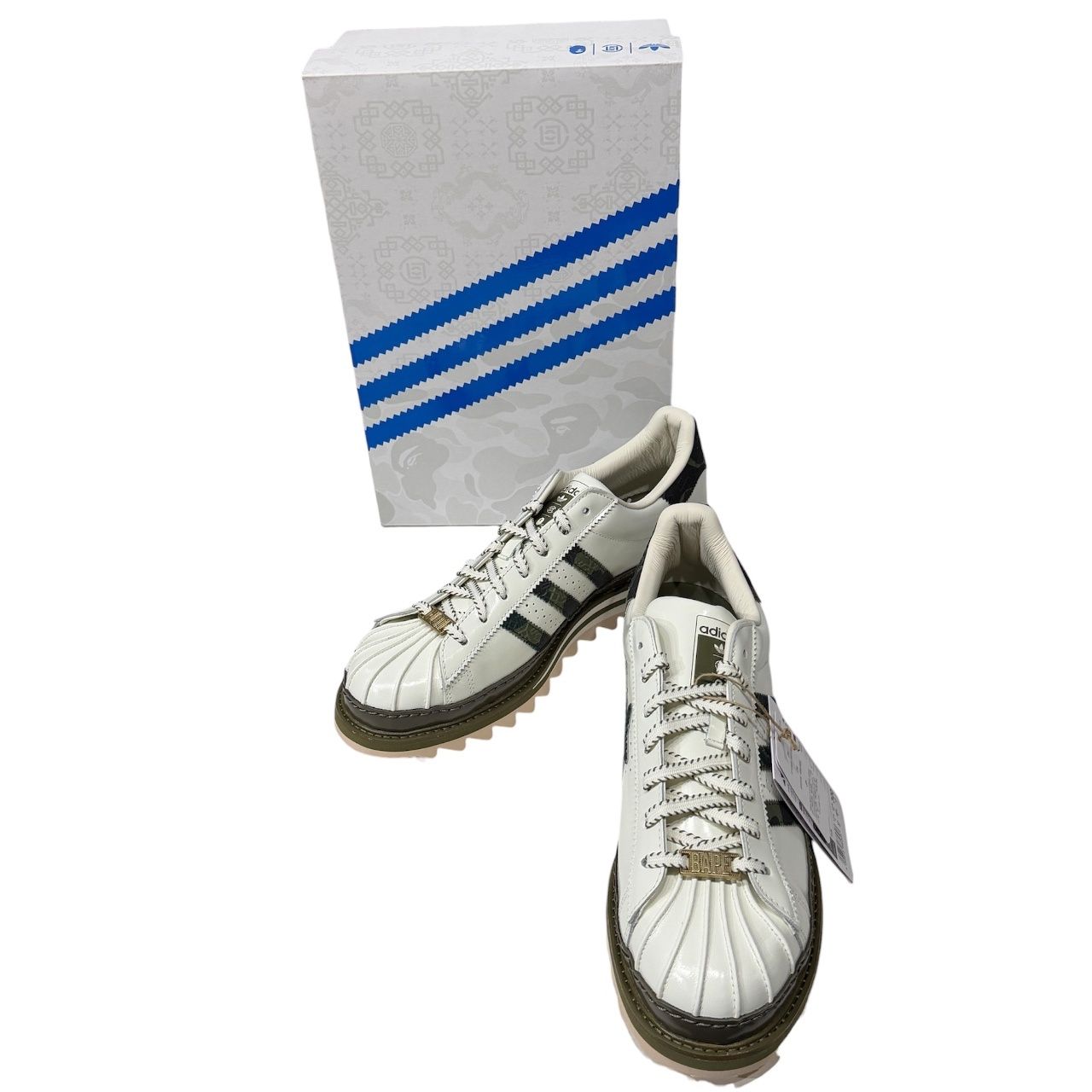 CLOT × A BATHING APE × adidas クロット エイプ アディダス US12/30cm uperstar by Edison Chen Green Camo KJ1473