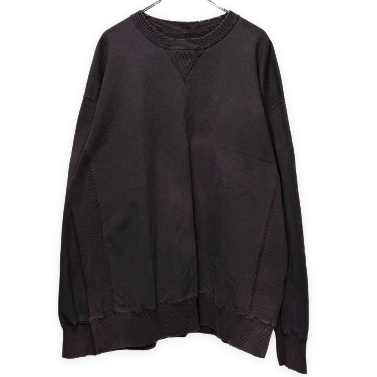 DENHAM デンハム サイズL-XL A IN UCRAFT SWEAT ダメージスウェット 01-25-08-60-997 メンズ トレーナー ブラウン系