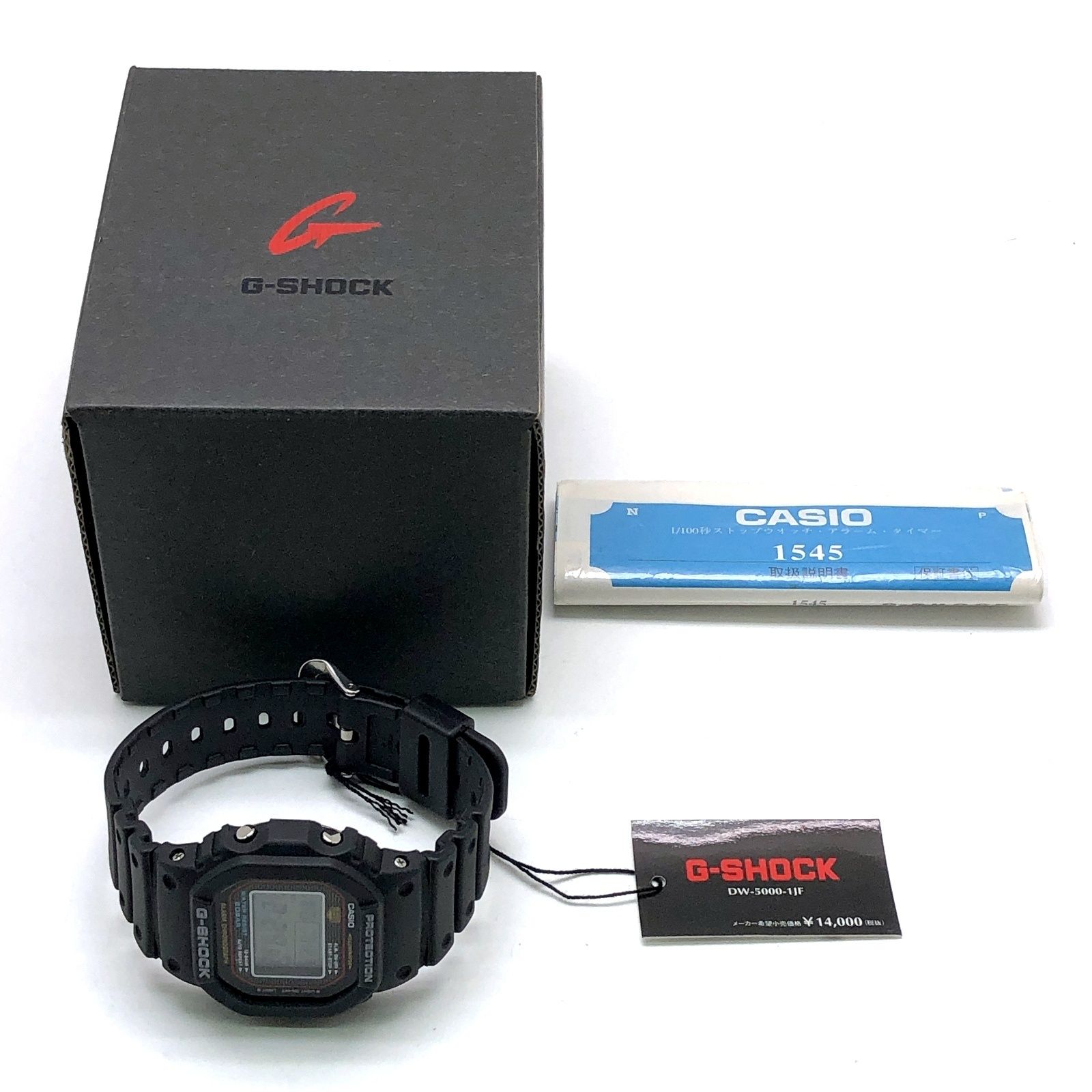 G-SHOCK ジーショック DW-5000-1 M1545 初号機 DW-5000C-1A 復刻モデル