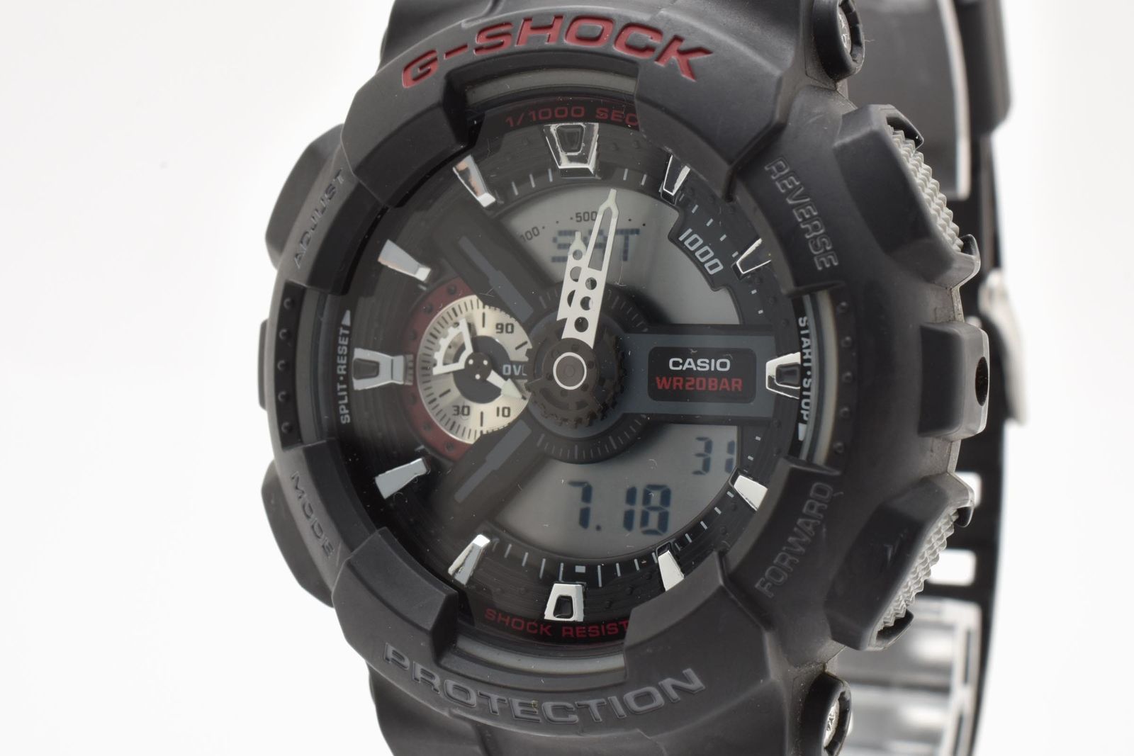 カシオ CASIO G-SHOCK GA-110 アナデジ クォーツ 腕時計 ブラック文字盤 樹脂ケース レジンベルト メンズ