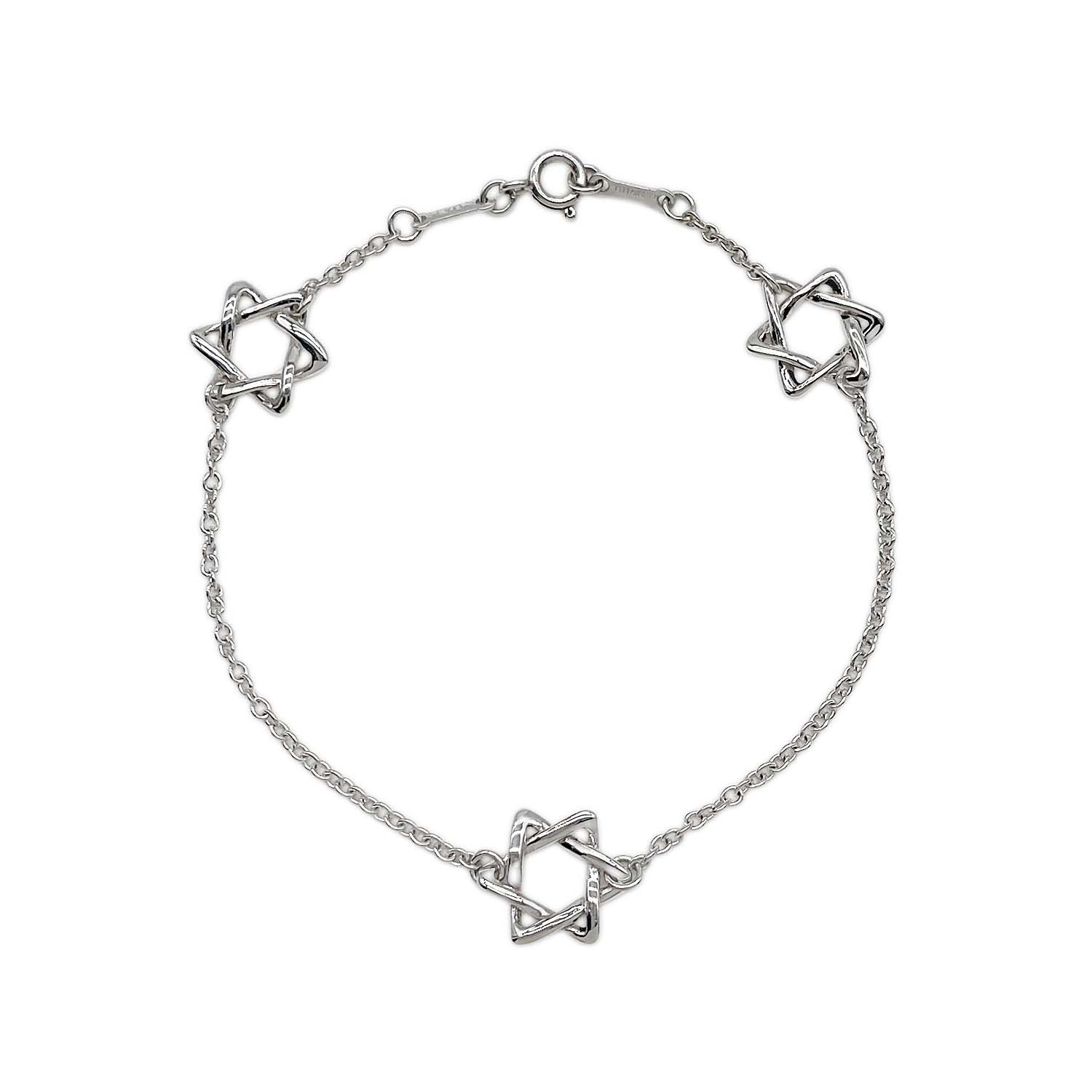 TIFFANY&Co. ティファニー スターオブダビデ トリプル ブレスレット SV925 シルバー 新品仕上済 レディース 【中古】