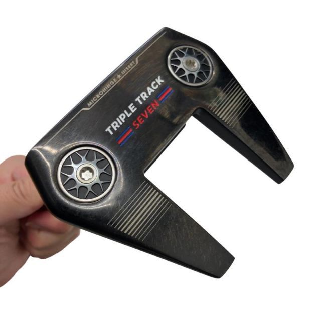 【中古】 オデッセイ TRIPLE TRACK SEVEN 34インチ レフティ パター PT STROKE LAB BLACK (フレックスその他) メンズ 男性用 左利き レフティ 左用 Bランク ゴルフクラブ