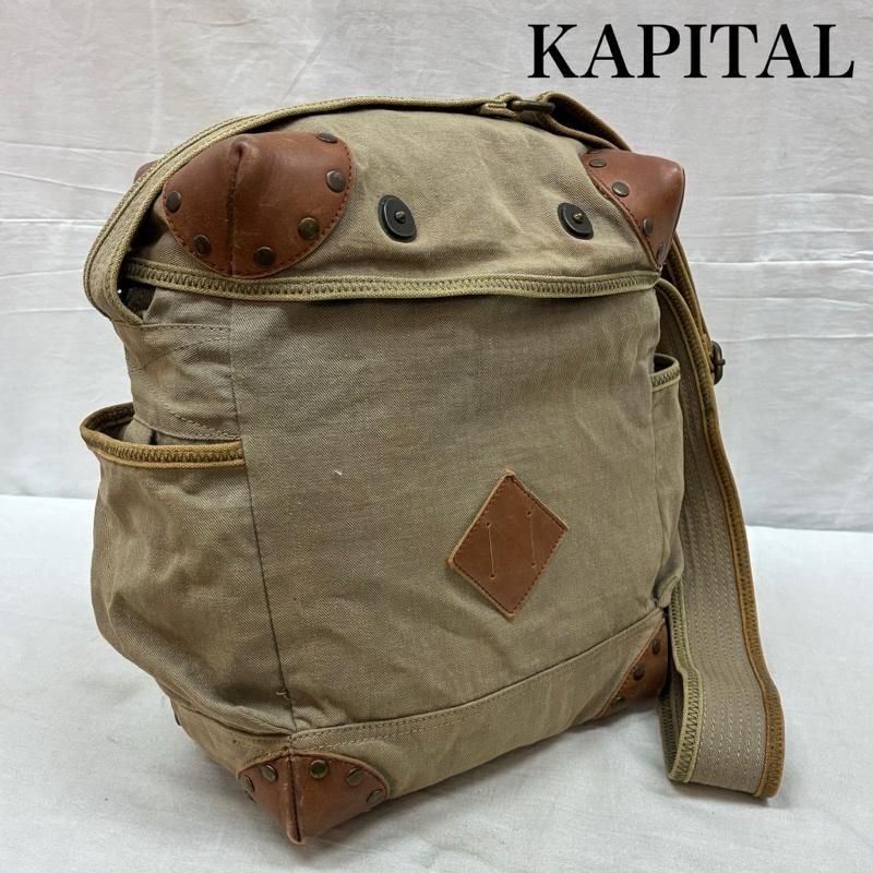 キャピタル キャンバス レザー ミリタリー ショルダー バッグ クロスボディ 斜め掛け メンズ - ISItems【USED】【古着】【中古】50164373 8,833円