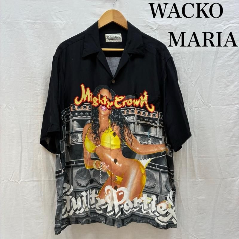 ワコマリア 22ss Mighty Crown マイティークラウン S/S HAWAIIAN SHIRT オープンカラー アロハシャツ メンズ L ISItems【USED】【古着】【中古】50164389