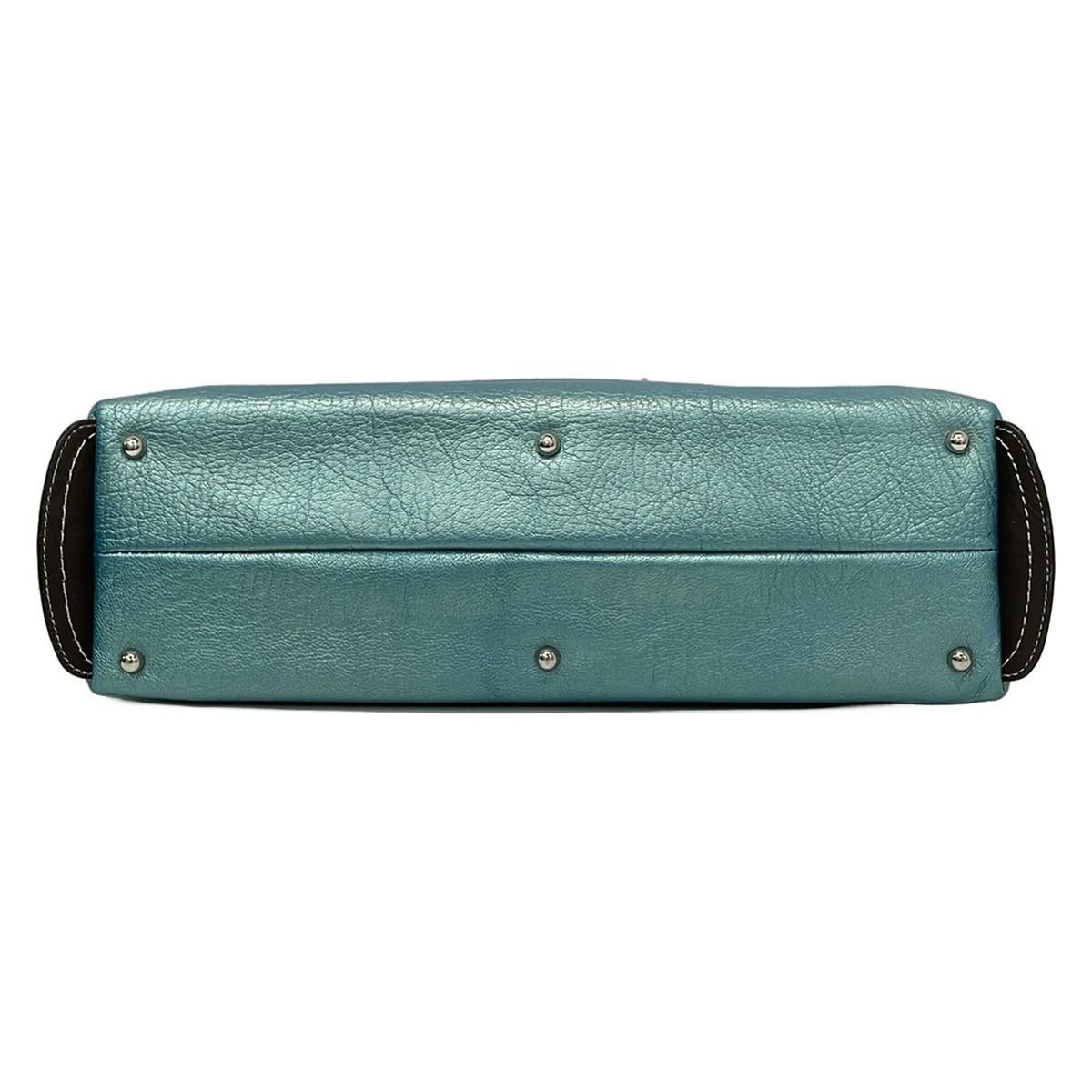 PELLE BORSA(ペレボルサ) トートバッグ - ライトブルー パンチング 
