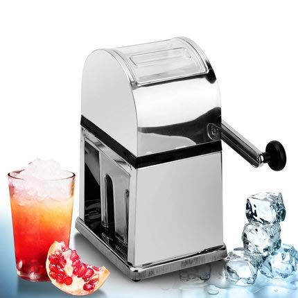★新品★NEWTRY 手挽きアイス・クラッシャー 砕氷機 かき氷器 家庭用 業務用 小型 製氷機 小さな氷になる 氷 粉砕 (四角形・ステンレス) 1b4b6179