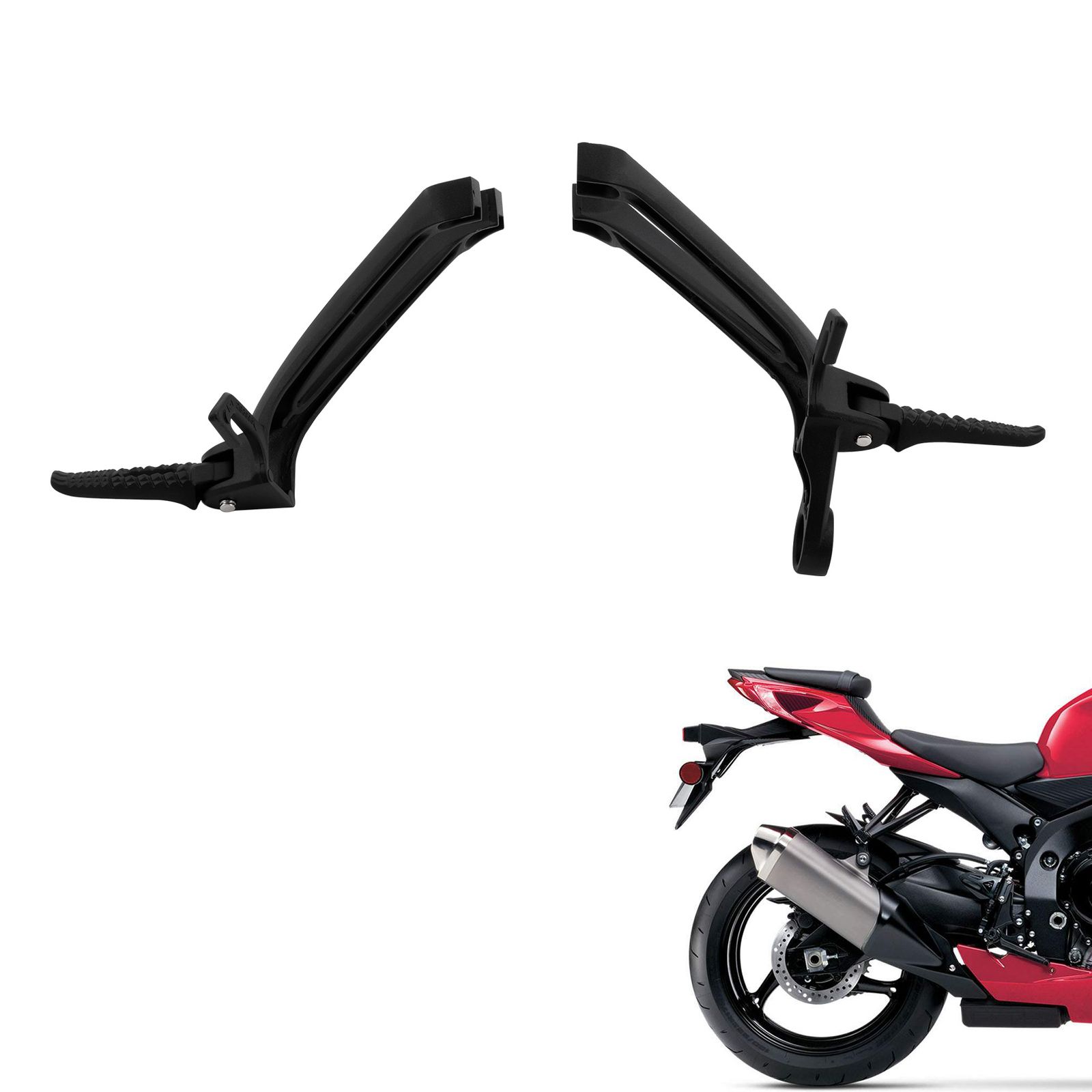 スズキGSXR 600/750 2008-2010 用 アルミ合金リアインテリアフットペグ
