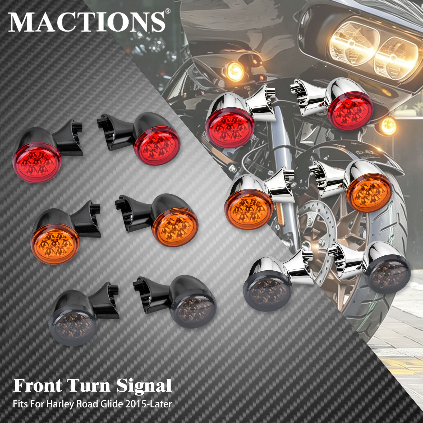 ハーレー ツーリング ロードグライド FLTR 2015以降用 フロントウインカーライト LED