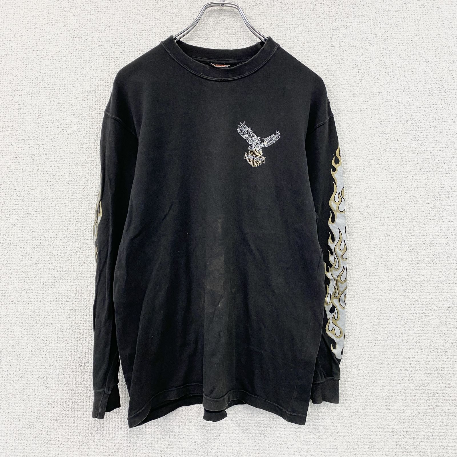 HARLEY DAVIDSON ハーレーダビッドソン 長袖Tシャツ/ロンT 黒 ブラック