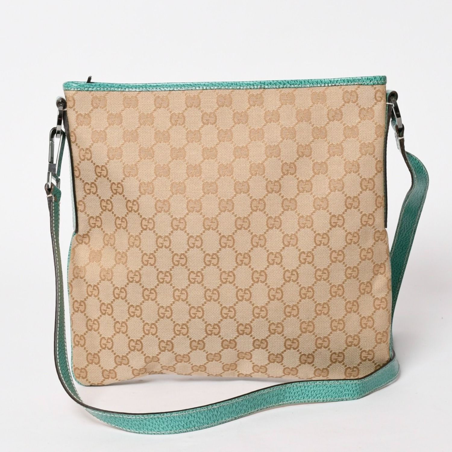 GUCCI グッチ スクエア型メッセンジャーバッグ 113013 GG柄 ベージュ 
