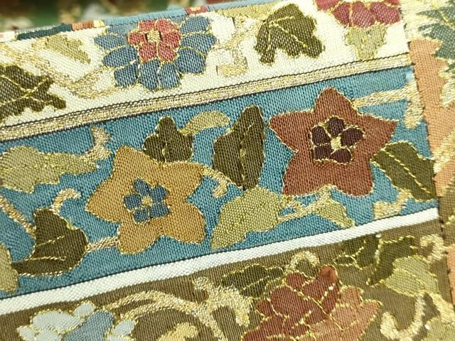 平和屋本店●最高級　明綴れ　全通柄袋帯　名物裂　金糸　共箱付き　逸品　DZAB8313kh6