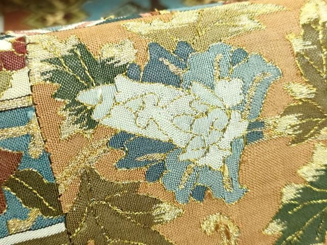 平和屋本店●最高級　明綴れ　全通柄袋帯　名物裂　金糸　共箱付き　逸品　DZAB8313kh6