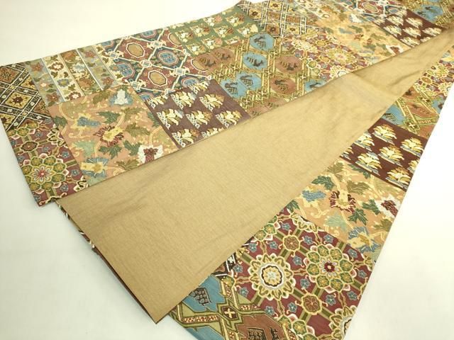 平和屋本店●最高級　明綴れ　全通柄袋帯　名物裂　金糸　共箱付き　逸品　DZAB8313kh6