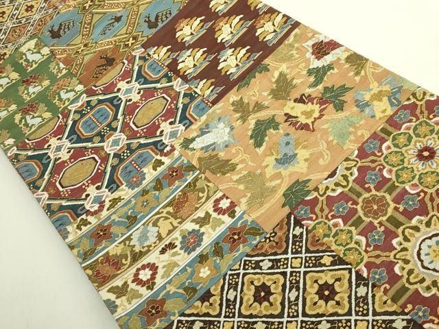 平和屋本店●最高級　明綴れ　全通柄袋帯　名物裂　金糸　共箱付き　逸品　DZAB8313kh6