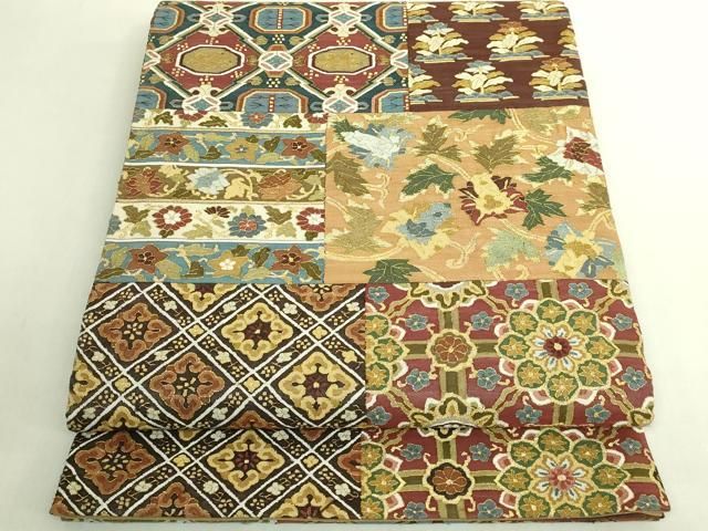 平和屋本店●最高級　明綴れ　全通柄袋帯　名物裂　金糸　共箱付き　逸品　DZAB8313kh6