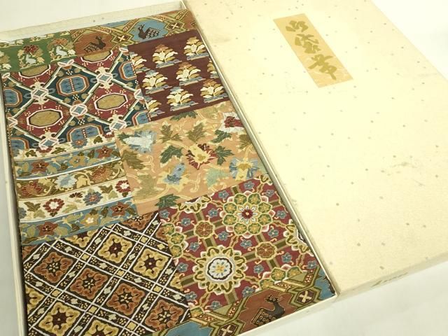 平和屋本店●最高級　明綴れ　全通柄袋帯　名物裂　金糸　共箱付き　逸品　DZAB8313kh6