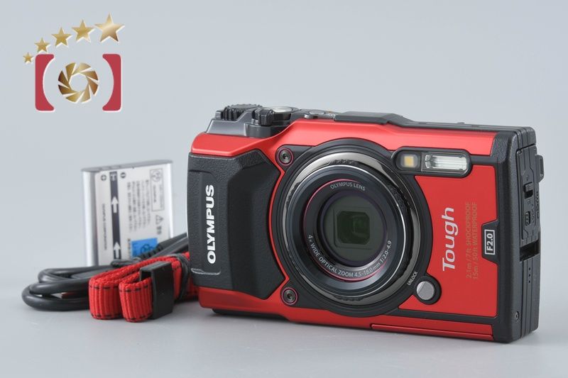 【中古】OLYMPUS オリンパス TOUGH TG-5 レッド コンパクトデジタルカメラ シャッター回数僅少