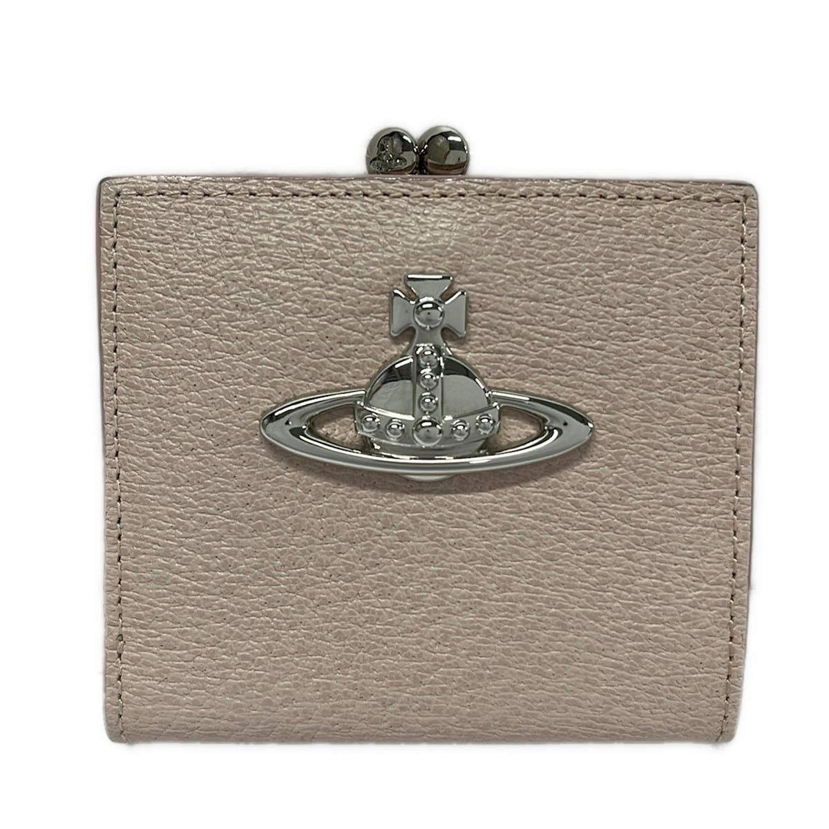 VivienneWestwood(ヴィヴィアンウエストウッド) Wホック財布 - ライトピンク がま口/オーブ レザー