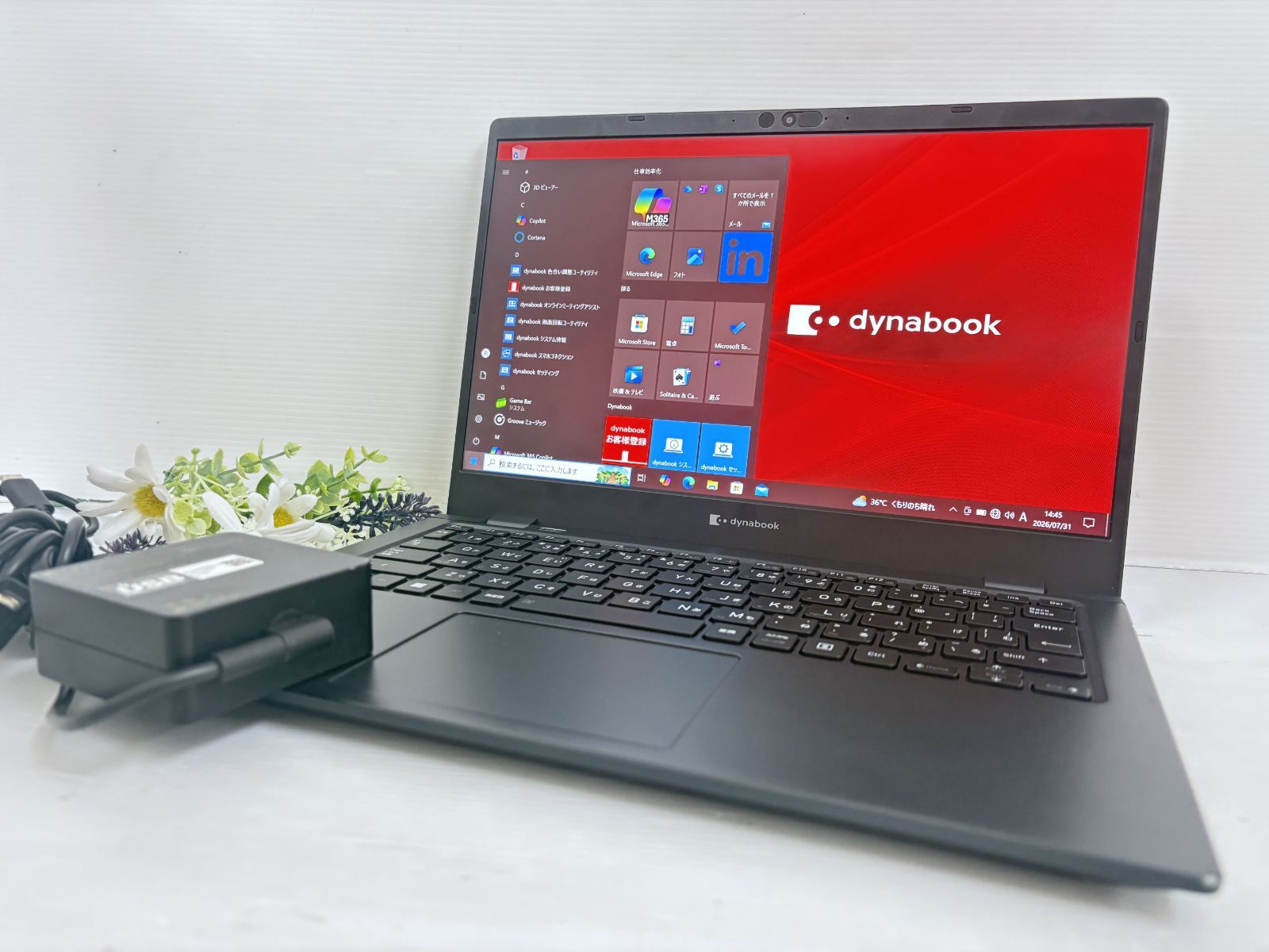 【美品 バッテリー良好】東芝 dynabook G83/KV A6GNKVFCD615『Core i5(1240P)1.7GHz/RAM:16GB/SSD:256GB』13.3インチFHD Win10 動作品