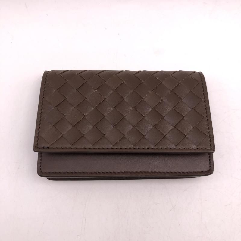 【中古】BOTTEGAVENETA イントレチャート カードケース ブラウン 174646[17]