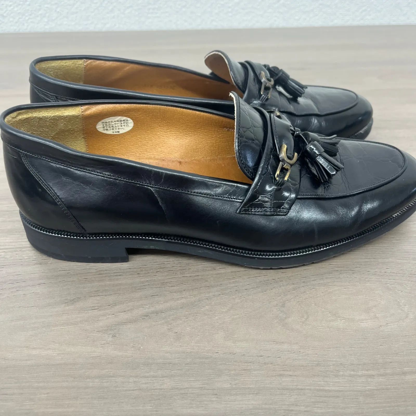 s8346) YVES SAINT LAURENT Paris タッセルローファー 25.5 EEE
