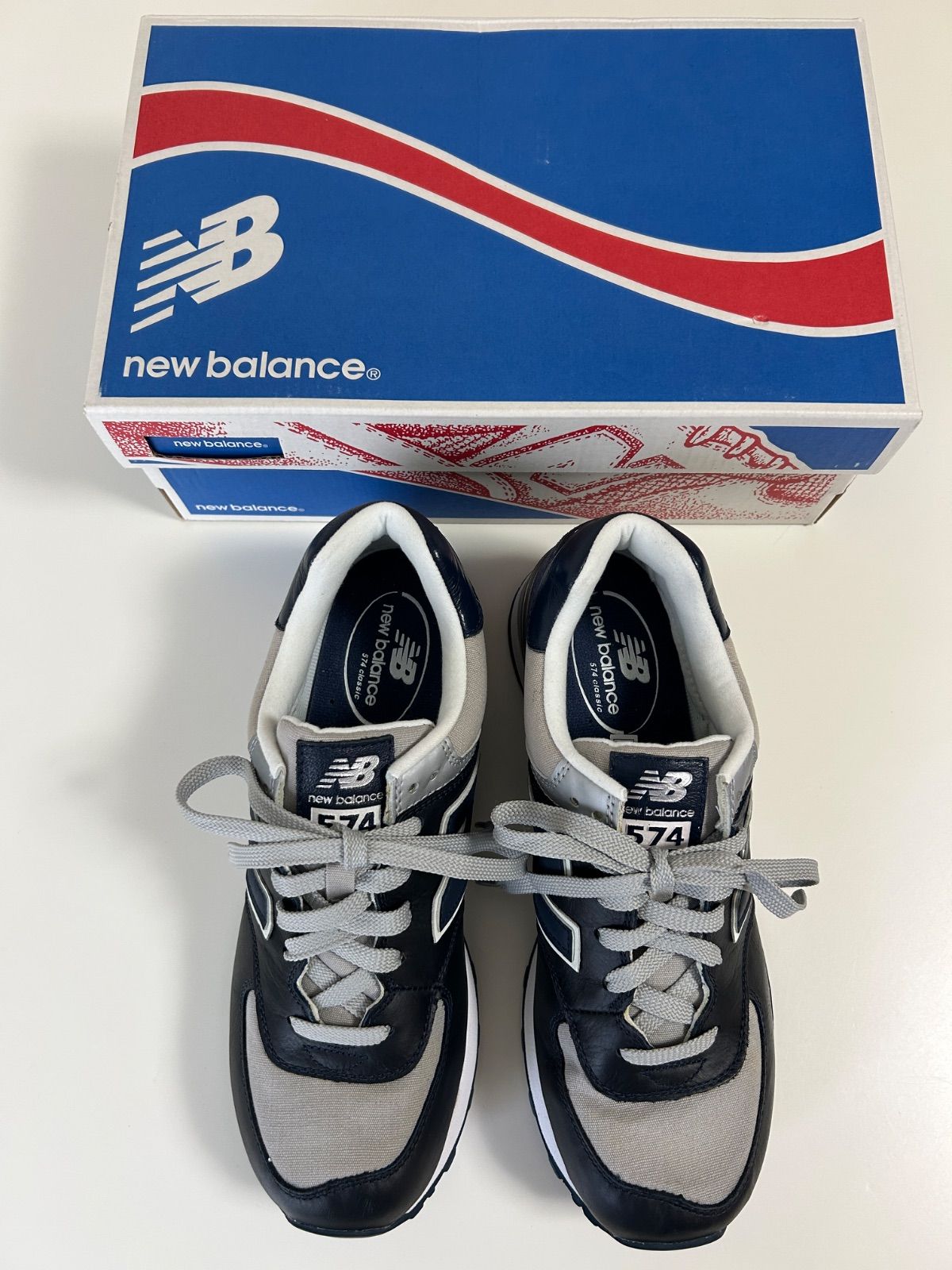 New BalanceニューバランスML574UKRスニーカーネイビー26.5紳士靴男性用カジュアルシューズウォーキングシューズ
