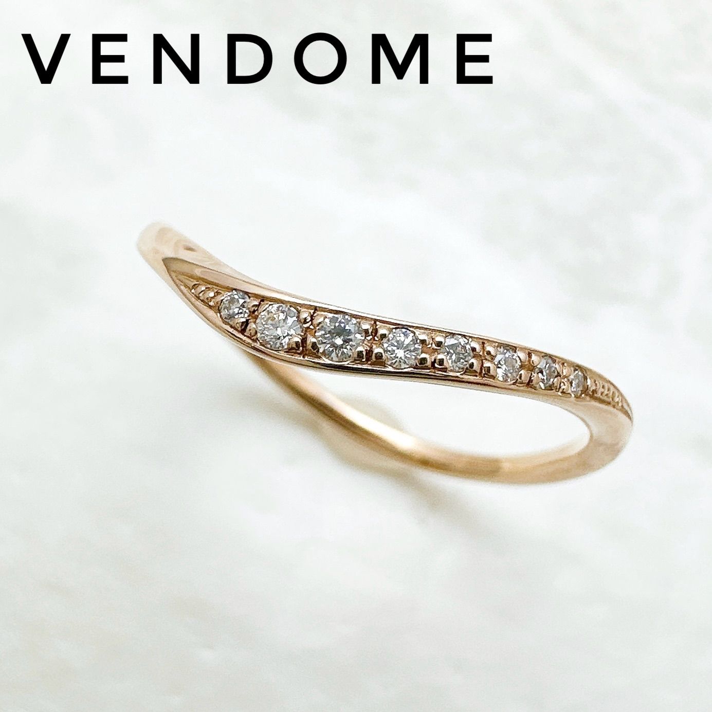 人気?VENDOME ダイヤモンド ピンクゴールド リング 約11 号 U 28,600円