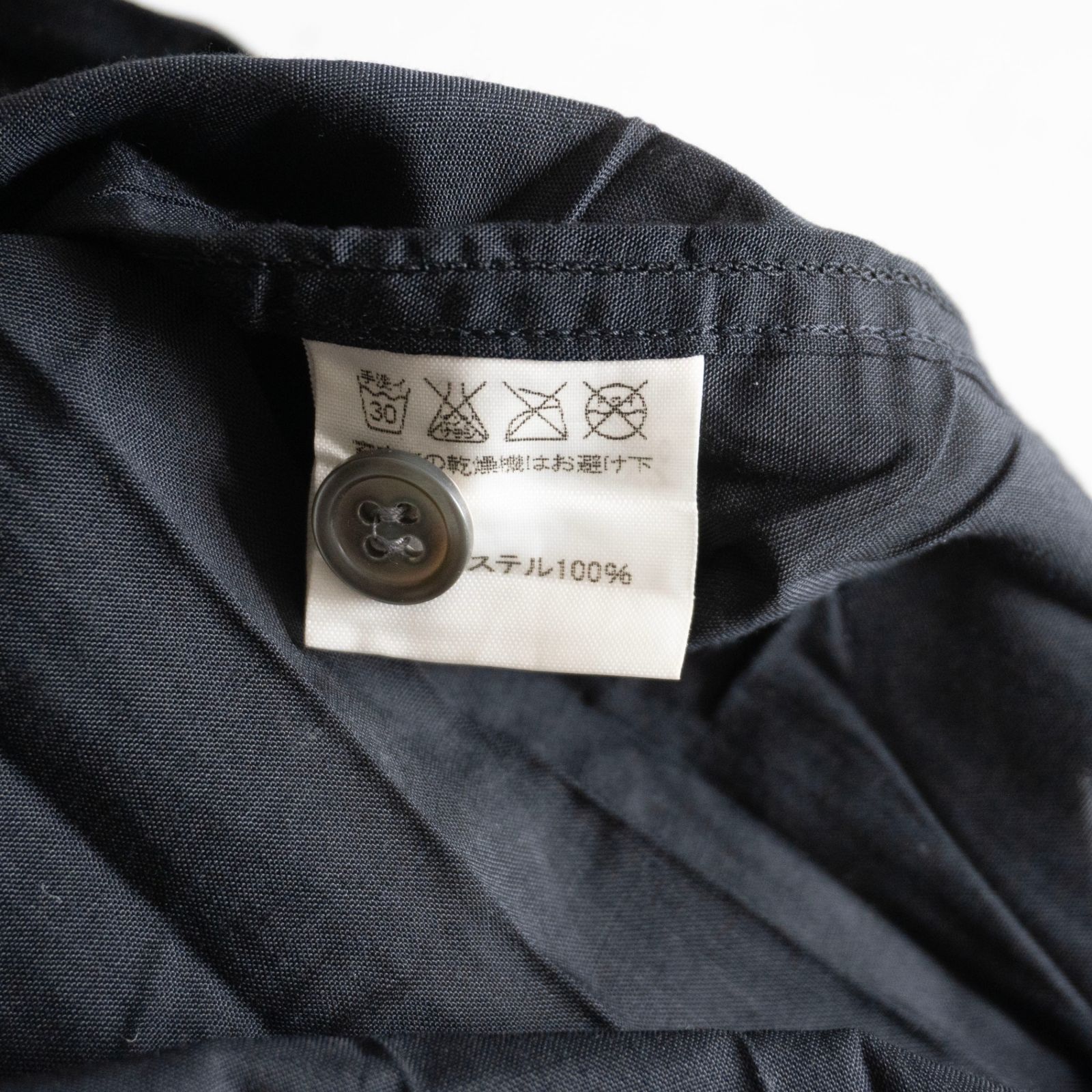 美品】ISSEY MIYAKE MEN【プリーツ加工 シャツ】 2 ブラック イッセイ