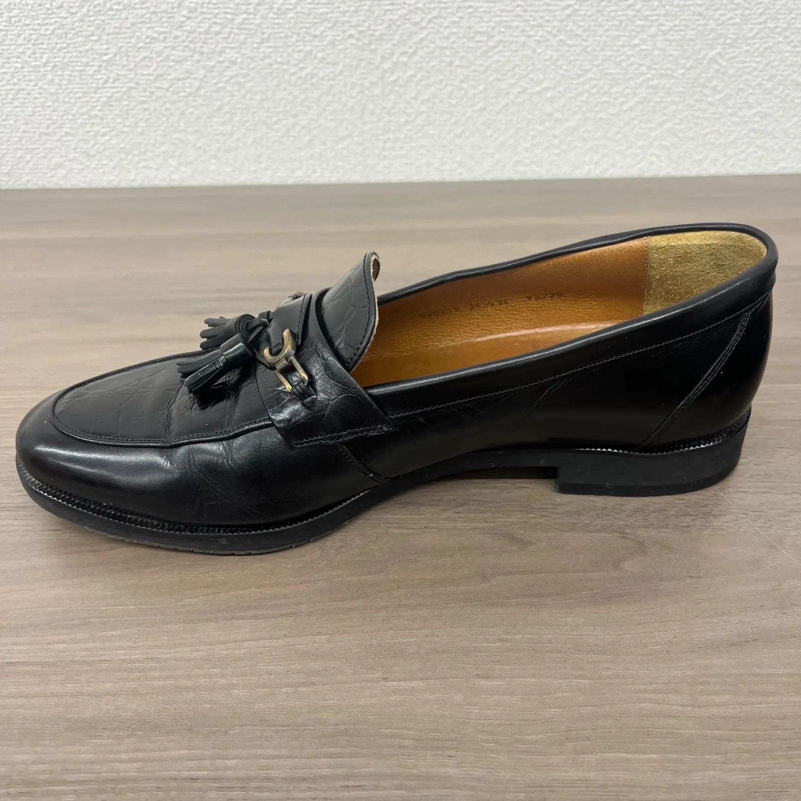 s8346) YVES SAINT LAURENT Paris タッセルローファー 25.5 EEE