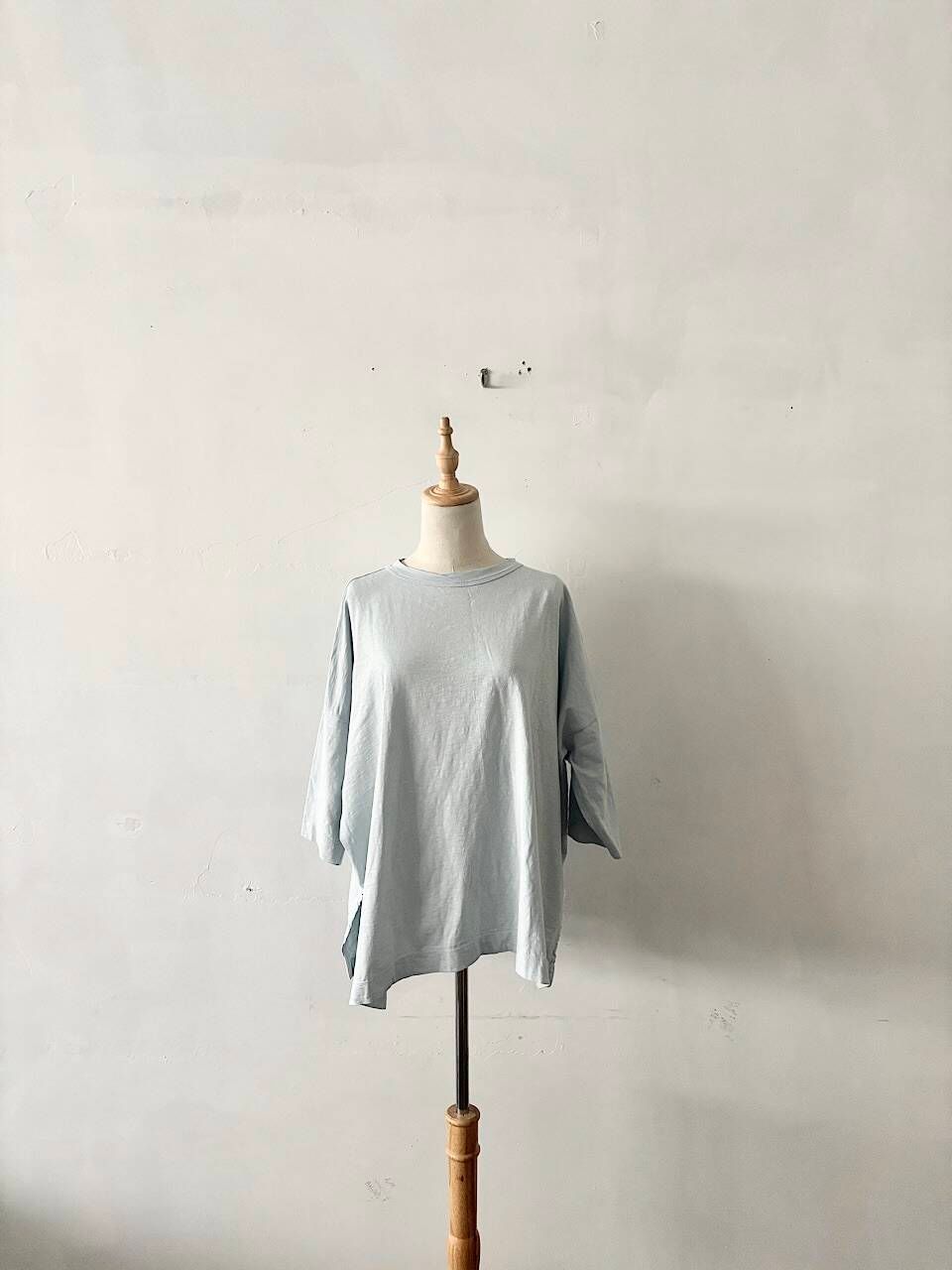 【美品】45R 45rpm コットン Tシャツ 淡いブルー