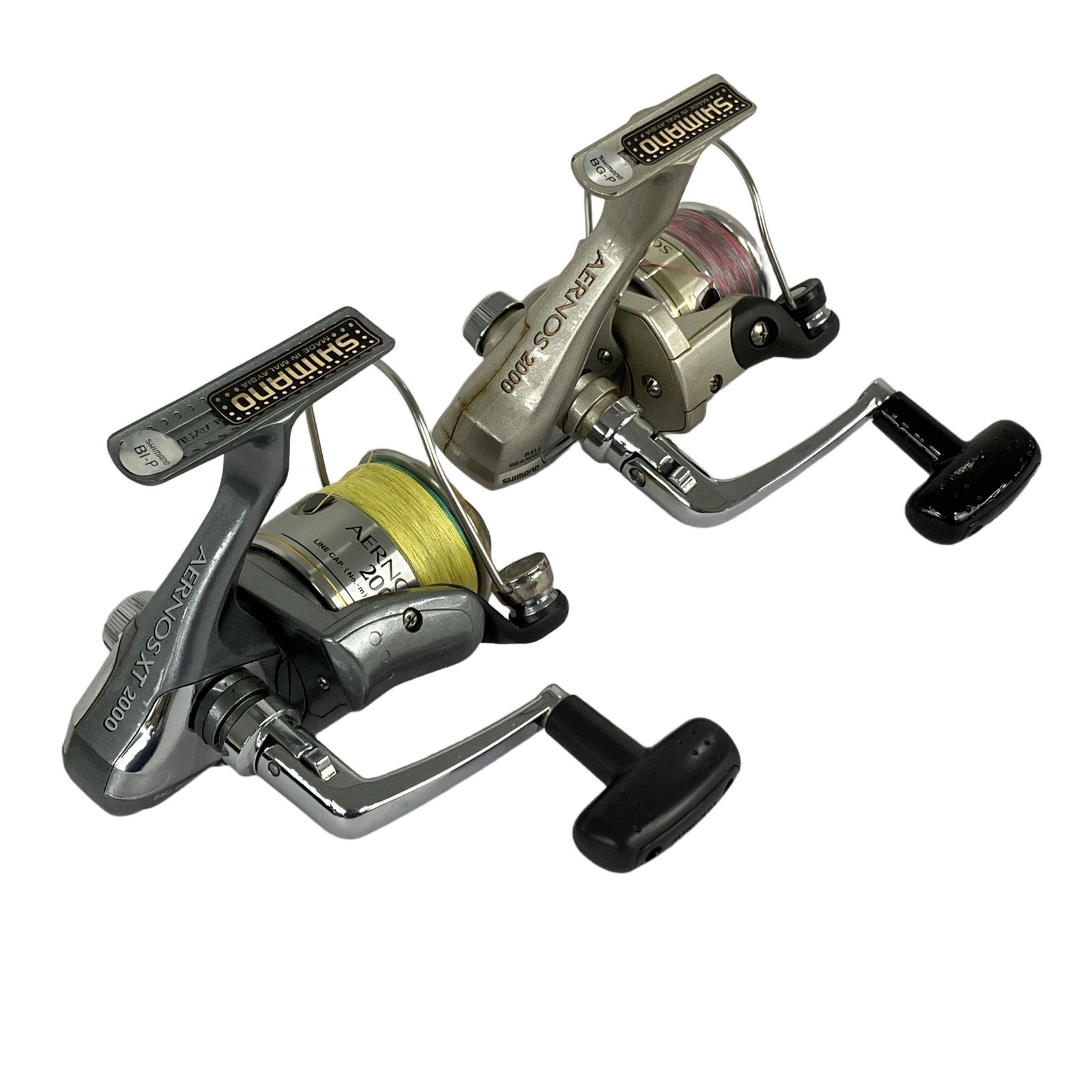 SHIMANO AERNOS XT 2000 / 02 AERNOS 2000 スピニングリール セット 両利き サビキ 堤防 シマノ エアノス 釣具 中古 Y11458155